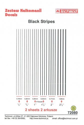 Techmod 72080 Black Stripes 1/72 – zdjęcie 2