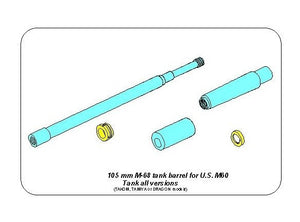 Aber 35L-282 Lufa 105mm M-68 do amerykańskiego czołgu M60 1/35 – immagine 4