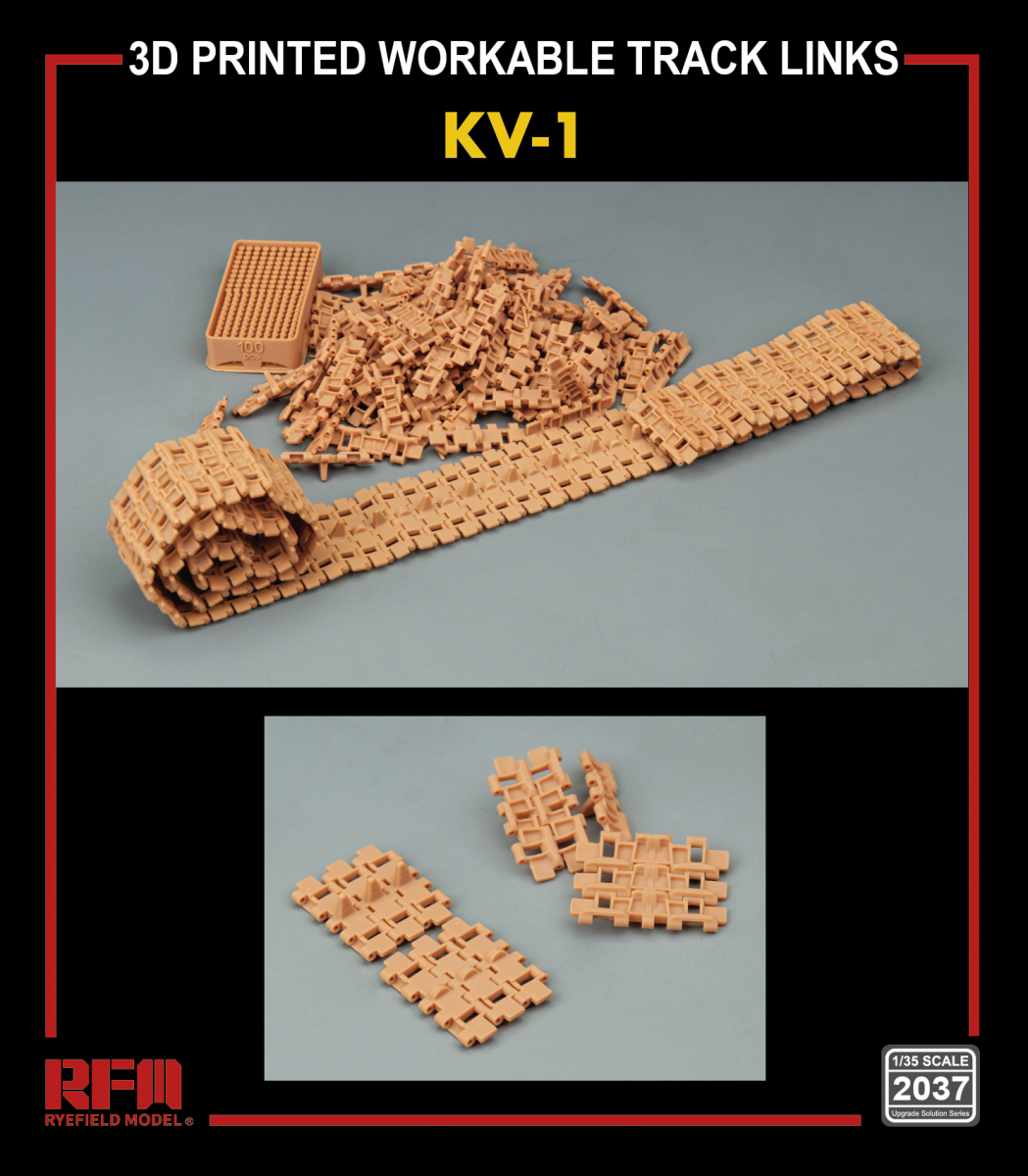 Rye Field Model 2037 KV-1 3D PRINTED WORKABLE TRACK (3D Printed) 1/35 – image 2