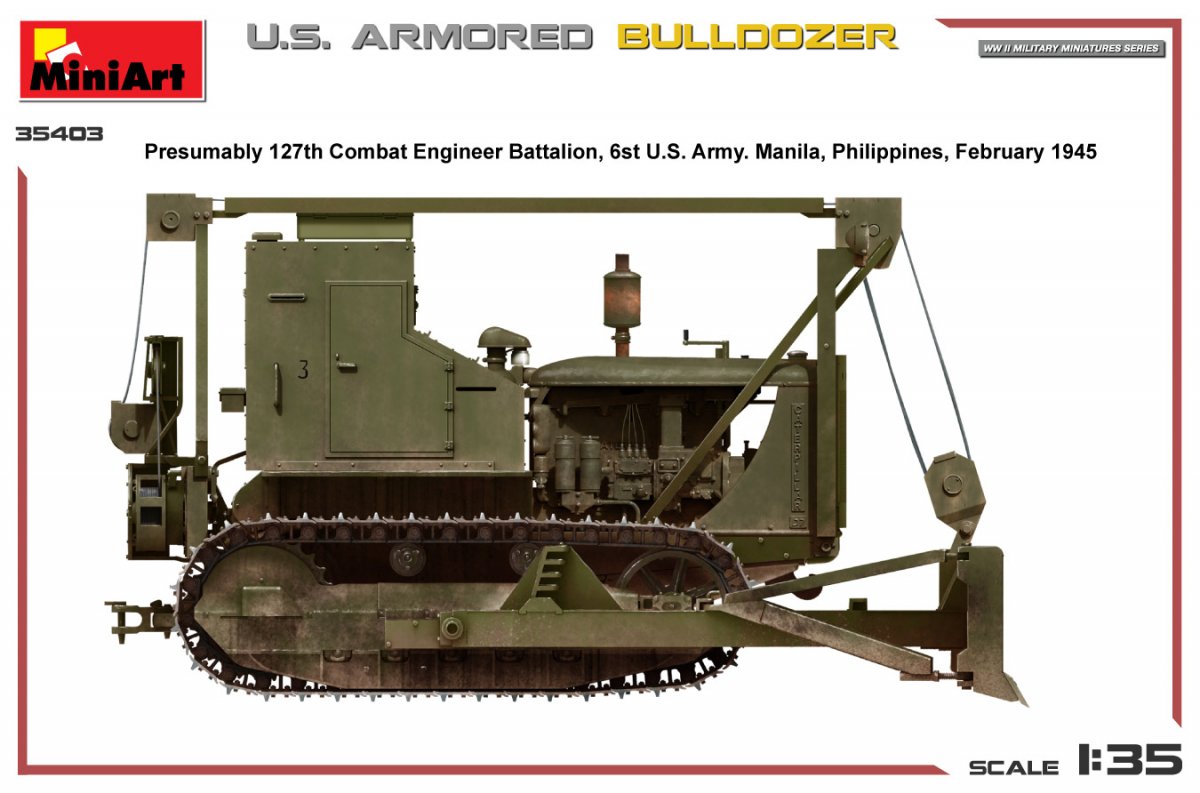 MiniArt 35403 U.S. ARMORED BULLDOZER 1/35 – imagen 7