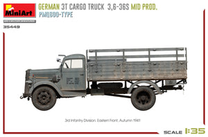 Miniart 35449 GERMAN 3T CARGO TRUCK 3,6-36S MID PROD. PMQ600-TYPE 1/35 – Bild 13