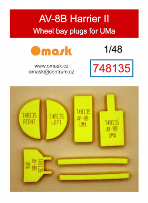 Omask 748135 AV-8B Harrier II Wheel Bay Plugs (for UMa) EVA foam plugs for wheel bays 1/48