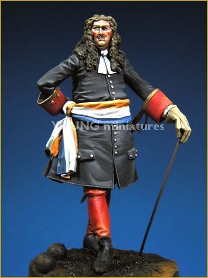 Young Miniatures YH7005 Officier d&amp;#39;artillerie hollandais, 1705, 70 mm
