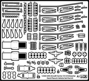 Ensemble d&amp;#39;avions de pont USS Enterprise de la Seconde Guerre mondiale MK1 Design MS-20018 pour CV-6 Enterprise à l&amp;#39;échelle 1/200 – image 3