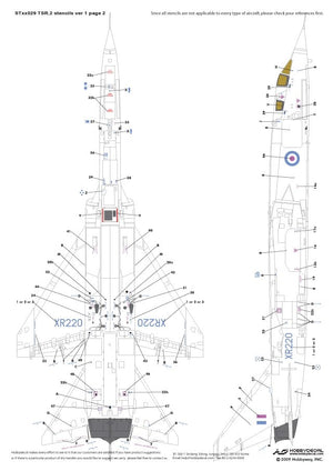 HobbyDecal ST48029V1 BAC TSR.2 Stencils ver 1 1/48 – imagen 3