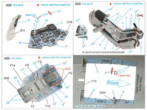 Quinta Studio QD32088 Su-27 3D-Printed &amp;amp; coloured Interior on decal paper (Trumpeter) (full version) 1/32 – Bild 2