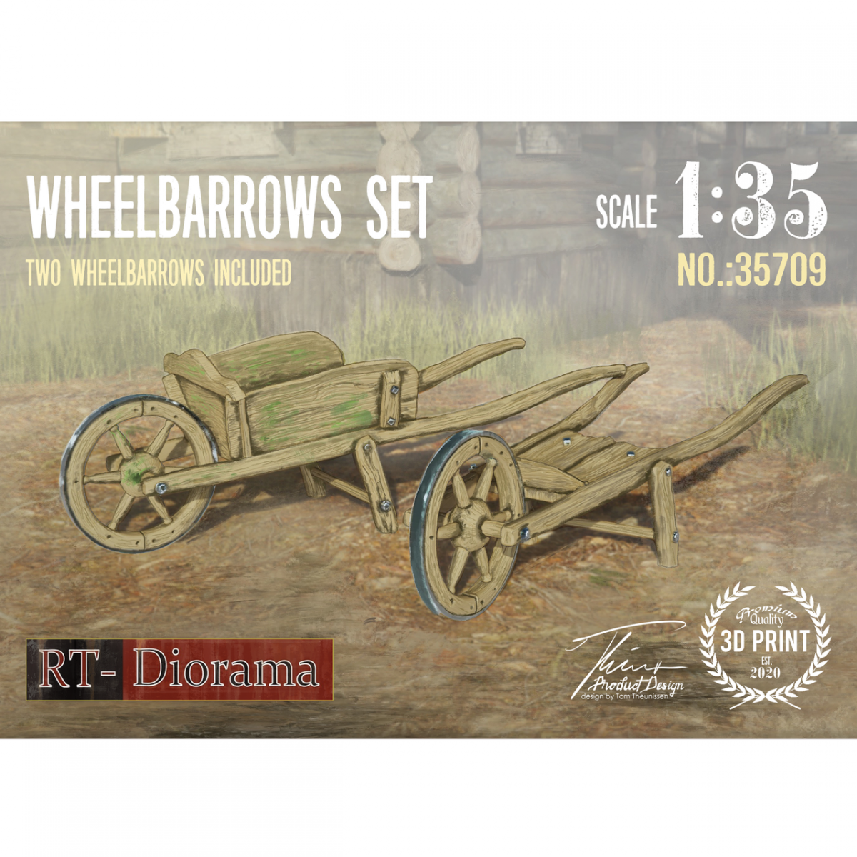 RT-Diorama 35709 Ensemble brouette 1/35