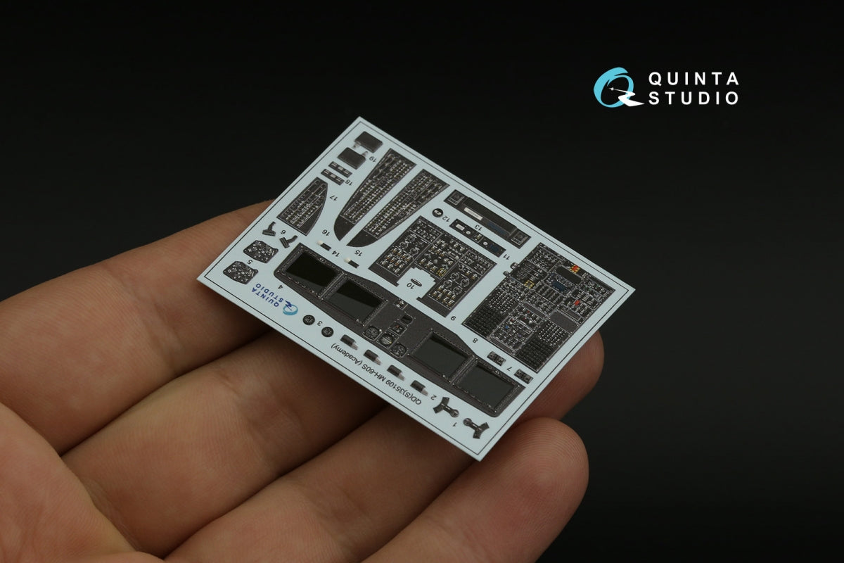 Quinta Studio QDS-35109 MH-60S 3D-Printed &amp;amp; coloured Interior on decal paper (Academy) (small version) 1/35 – zdjęcie 5