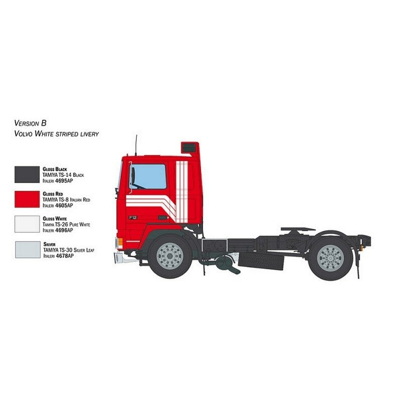 Italeri 3957 Volvo F-12 Intercooler Low Roof with accessories 1/24 – immagine 4