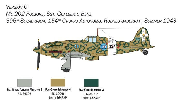 Italeri 1439 MC.202 Folgore 1/72 – imagen 5