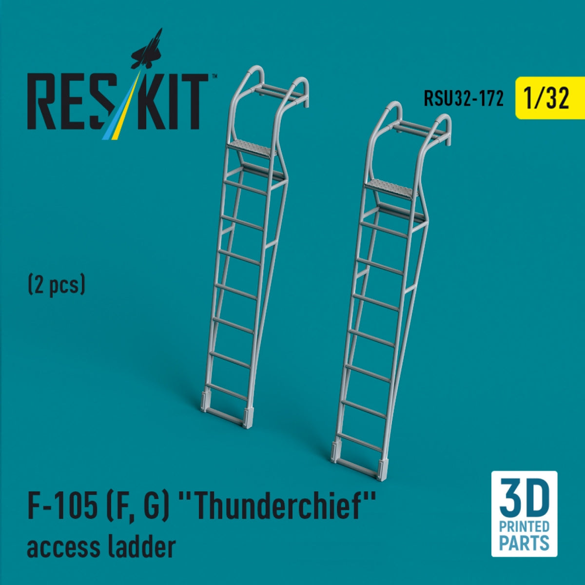 Échelles d&amp;#39;accès RESKIT RSU32-0172 F-105 (F, G) « Thunderchief » (2 pièces) (Impression 3D) 1/32