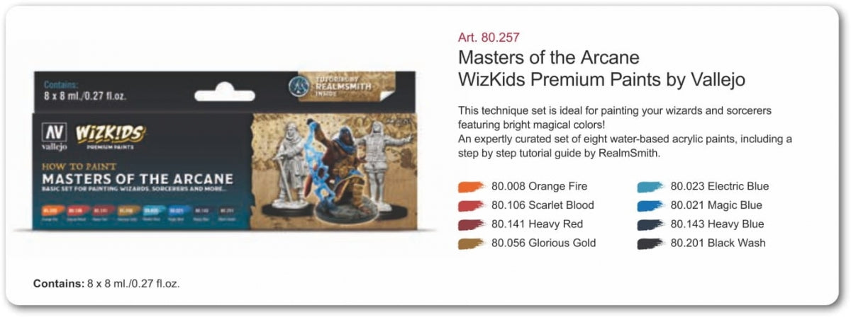 Vallejo 80257 Wizkids Masters of the Arcane Set 8x8ml – image 2