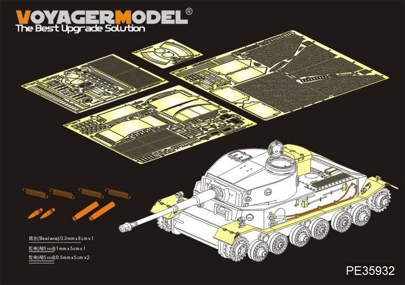 Maquette Voyager PE35932 Panzerkampfwagen VI allemand de la Seconde Guerre mondiale (P) pour AMUSING 35A023 1/35