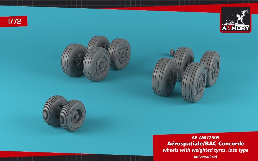 Armory Models AW72509 Concorde wheels w/ weighted tires, late 1/72 – Bild 3