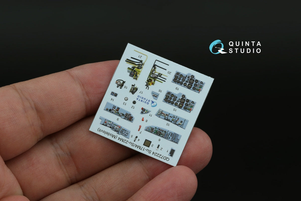 Quinta Studio QD72224 Su-17M4/Su-22M4 3D-Printed &amp;amp; coloured Interior on decal paper (Modelsvit) 1/72 – imagen 3