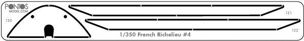 Pontos 35022WD1 French Navy Richelieu Wooden Deck set 1/350 – immagine 2