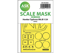 Art Scale Kit M24005 Hawker Typhoon Mk.IB One-Sided Express Masks for Airfix 1/24