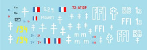 Star Decals 72-A1109 FFI # 2. Re-captured Beute-Panzers. French Resistance - Forces Françaises de l&amp;#39;Intérieur 1/72 – immagine 2