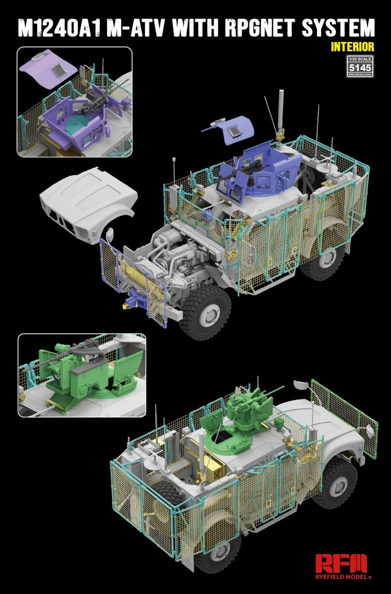 Rye Field Model 5145 M1240A1 MATV w/RPGNET System (Full Interior) 1/35 – imagen 3