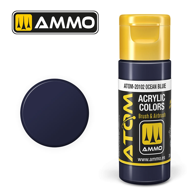 Ampo de Mig Jimenez 20102 ATOM COLOR Bleu Océan 20ml
