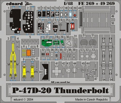 Maquette Eduard FE269 P-47D-20 au 1/48 Hasegawa