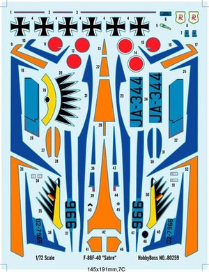 Hobby Boss 80259 F-86F-40 Sabre 1/72 – imagen 2