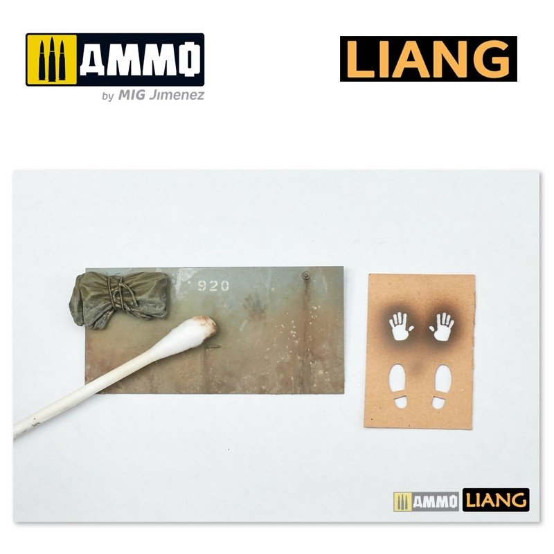 Liang 0004 Handprint &amp;amp; Shoeprint Airbrush Stencils – immagine 3