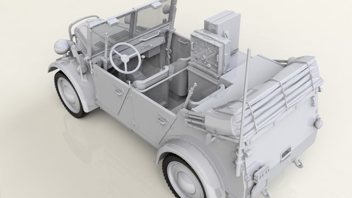 ICM 35583 le.gl.Einheitz-Pkw Kfz.2, voiture de communication radio légère allemande de la Seconde Guerre mondiale 1/35 – image 5