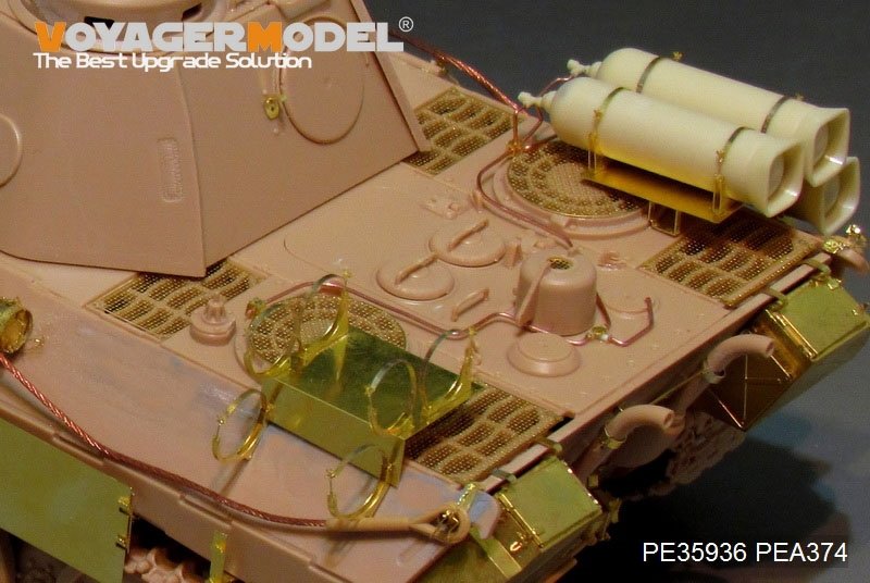 Voyager Model PE35936 WWII German Panther D w/&amp;quot;Stadtgas&amp;quot; Fuel Tanks Basic For MENG TS-038 1/35 – immagine 13