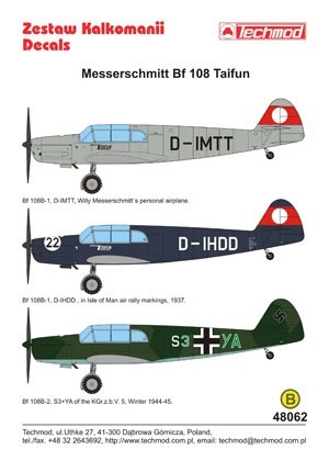 Techmod 48062 - Messerschmitt Bf 108 Taifun 1/48 – imagen 2
