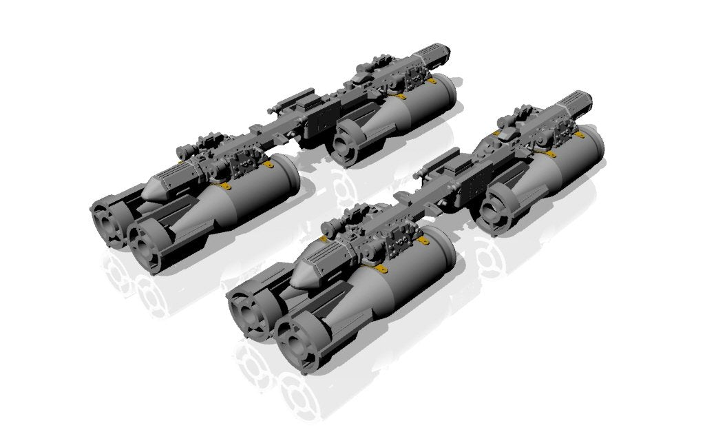 Armory Models ACA4810c MZBD-4UT w/ 4x OFAB-100-120 Soviet high-explosive bombs, resin ordnance set w/ PE parts 1/48 – Bild 5