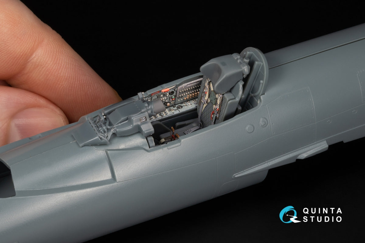 Quinta Studio QD+48551 MiG-21R (panneaux de cockpit gris) Intérieur imprimé en 3D et coloré sur papier décalcomanie (Eduard) (avec pièces en résine imprimées en 3D) 1/48 – image 2