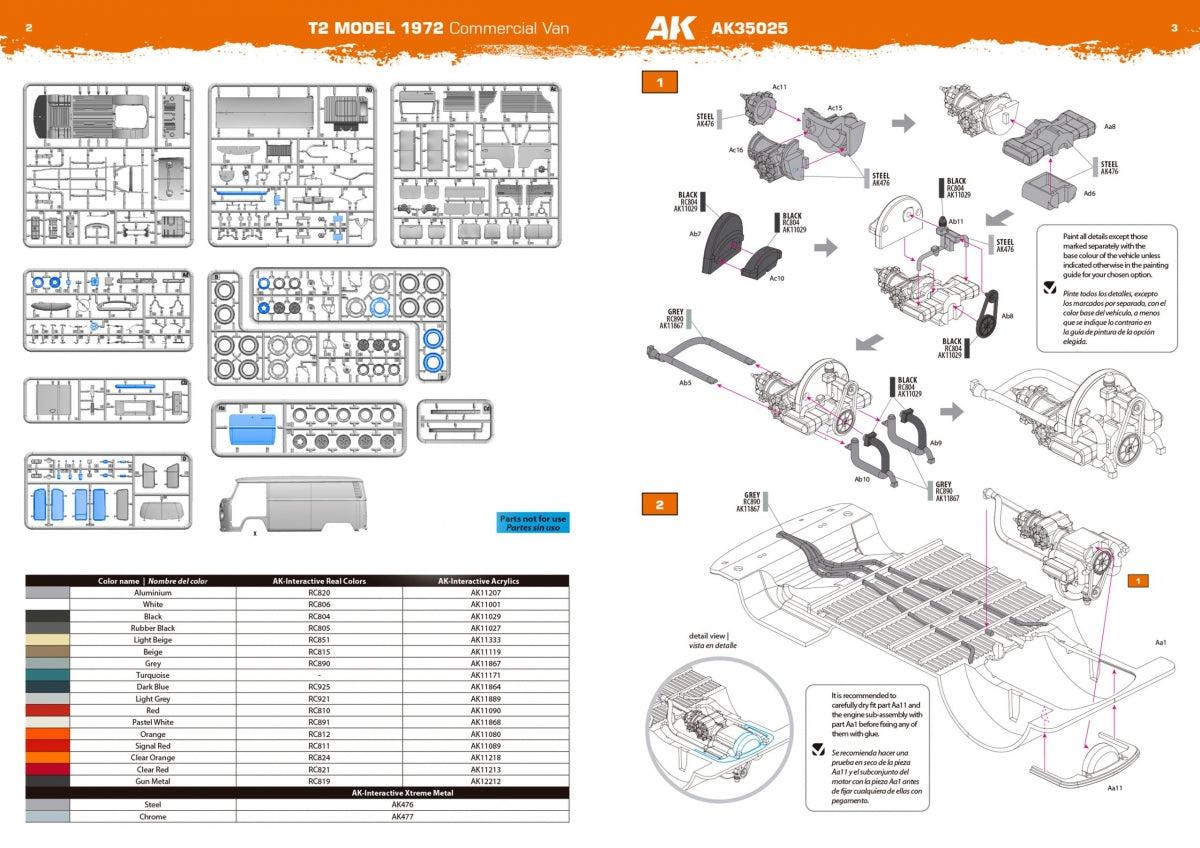AK Interactive AK35025 T2 MODEL 1972 COMMERCIAL VAN 1/35 – immagine 9