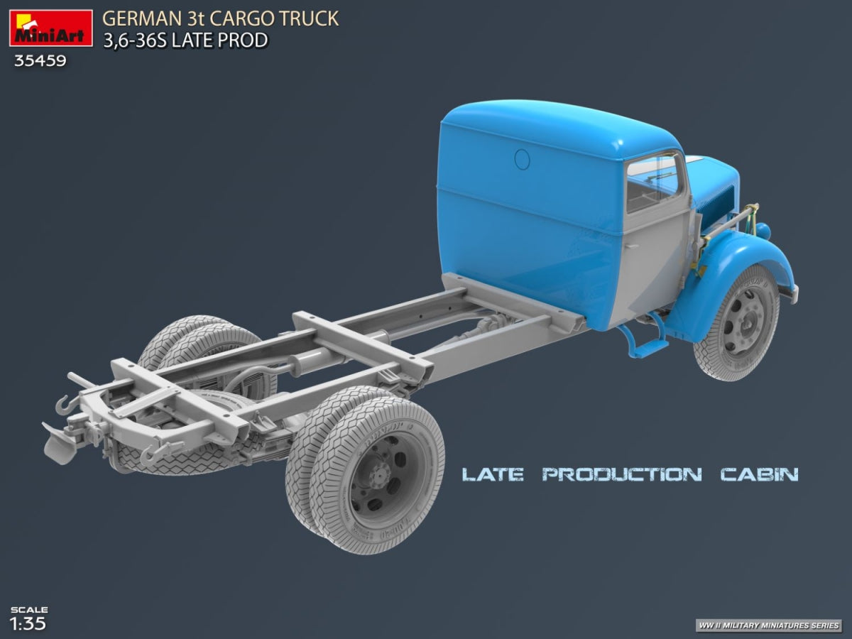 MiniArt 35459 German 3t Cargo Truck 3.5-36s Late Production 1/35 – Bild 9
