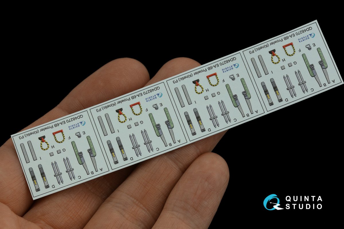 Quinta Studio QD48270 EA-6B Prowler (ICAP II) 3D-Printed &amp;amp; coloured Interior on decal paper (Kinetic) 1/48 – Bild 5