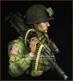 Young Miniatures YM1873 WW2 US AIRBORNE with M1919 1/10 – immagine 3