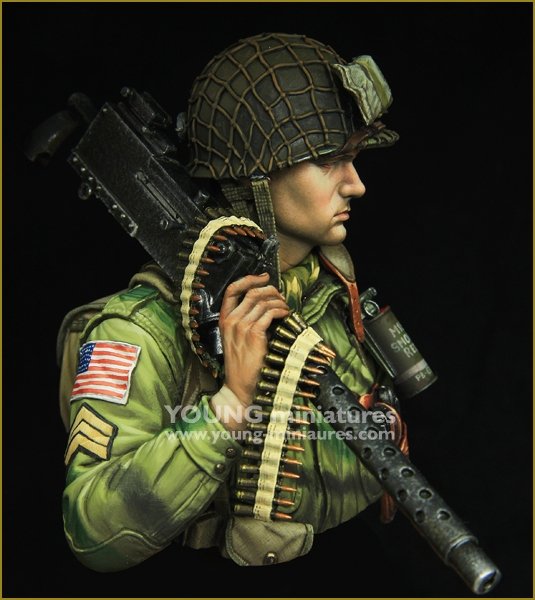 Young Miniatures YM1873 WW2 US AIRBORNE with M1919 1/10 – immagine 3