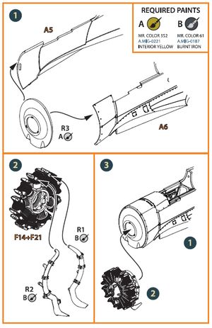 Clear Prop! CPA48005 Hawk H-75 M/N/O resin exhaust for CP kit ACCESSORIES 1/48 – immagine 3