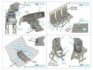 Quinta Studio QD48431 Westland Sea King HU.5 3D-Printed &amp;amp; coloured Interior on decal paper (Airfix) 1/48 – imagen 2