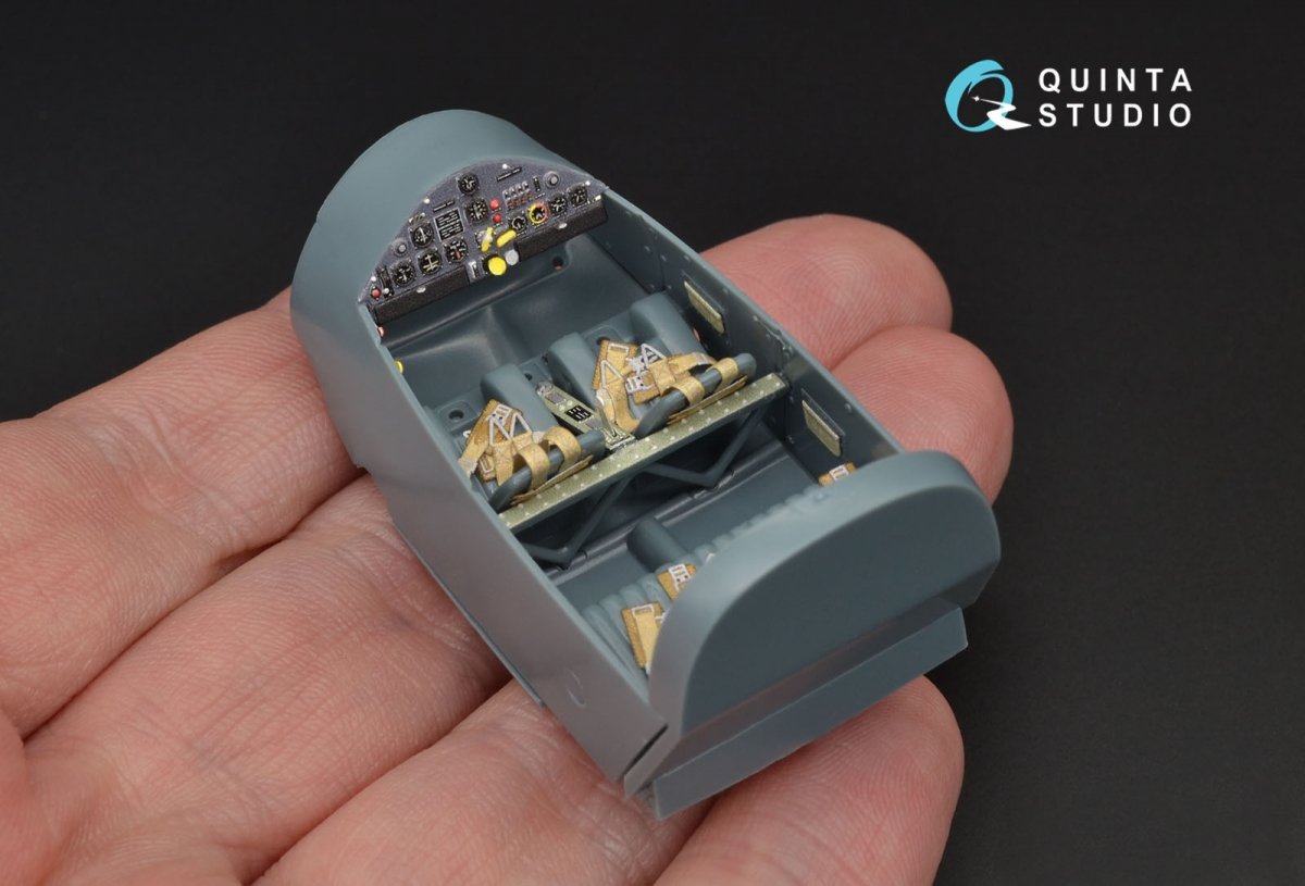 Quinta Studio QD48125 Bf108 3D-Printed &amp;amp; coloured Interior on decal paper (Eduard) 1/48 – Bild 3