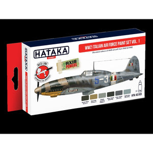 Hataka Hobby HTK-AS103 Coffret de peinture pour l&amp;#39;armée de l&amp;#39;air italienne de la Seconde Guerre mondiale, vol. 1