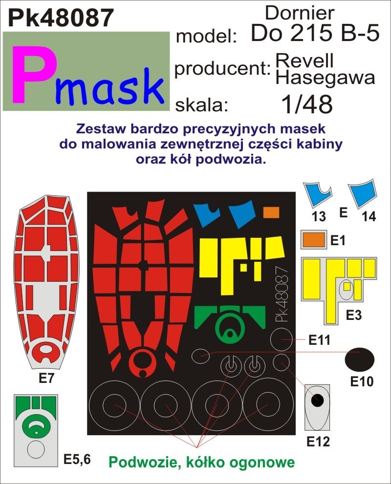 Masque P PK48087 DORNIER DO215B-5 (REVELL/HASEGAWA) (1/48)