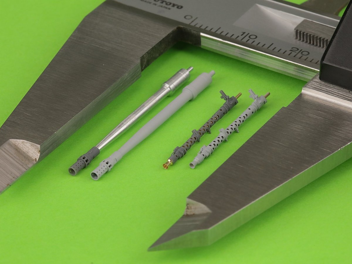Master GM-35-046 PzKpfw II Ausf. a–F - 2cm KwK30 L/55 &amp;amp; MG-34 gun barrels (for IBG, Dragon and other kits) 1/35 – immagine 3