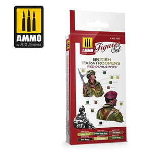 AMMO of Mig Jimenez 7045 British Paratroopers Red Devils WWII Set 6x17ml – immagine 2