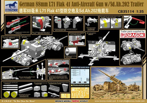 Bronco CB35114 German 88 mm L71 Flak 41 AA Gun w /Sd.Ah.202 1/35 – Bild 2