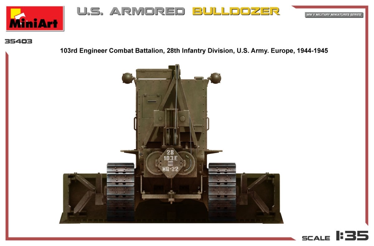 MiniArt 35403 U.S. ARMORED BULLDOZER 1/35 – imagen 3
