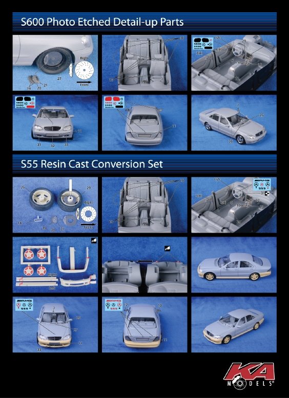 KA Models KE-24039 Mercedes BENZ S600 DETAIL-UP ETCHED PART 1/24 – immagine 2