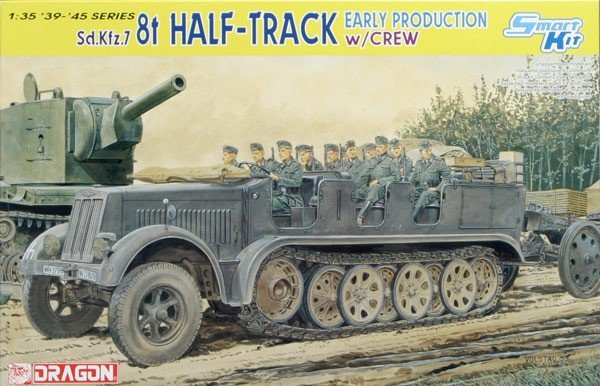 Dragon 6545 Sd.Kfz.7 8t Semi-chenillé Première production avec équipage (1/35)