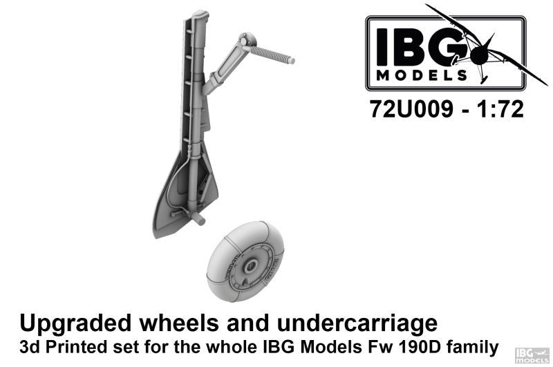 IBG 72U009 Upgraded Wheels and Undercarriage for Fw 190D (3d printed set) 1/72