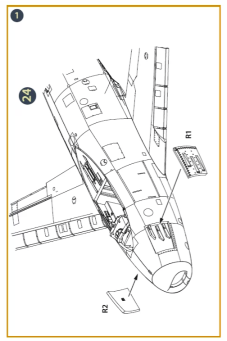Clear Prop! CPA48057 F-86A gun port (open) for CP kits 1/48 – Bild 3